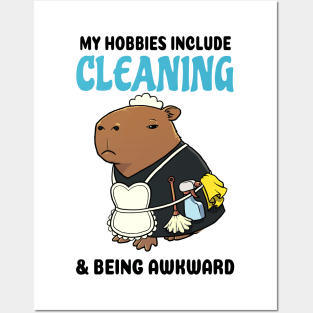 My hobbies include Cleaning and being awkward Capybara Posters and Art